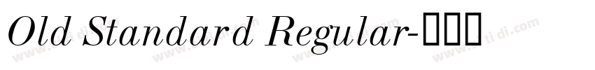 Old Standard Regular字体转换